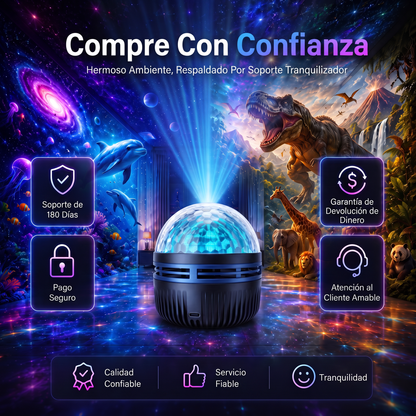 Tienda Oficial | 💕🎁 Proyector holográfico inteligente de cielo estrellado SCNDR® 360°（HD Smart Dynamic 5D）