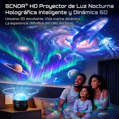 Tienda Oficial | 💖🎁 Proyector holográfico inteligente de cielo estrellado SCNDR® 360°（HD Smart Dynamic 5D）