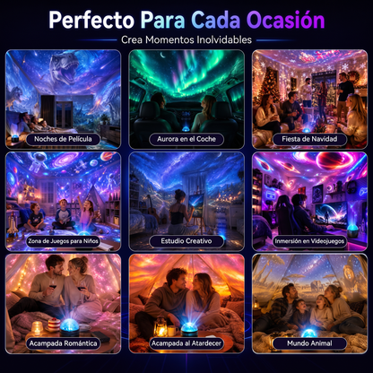 Tienda Oficial | 💕🎁 Proyector holográfico inteligente de cielo estrellado SCNDR® 360°（HD Smart Dynamic 5D）
