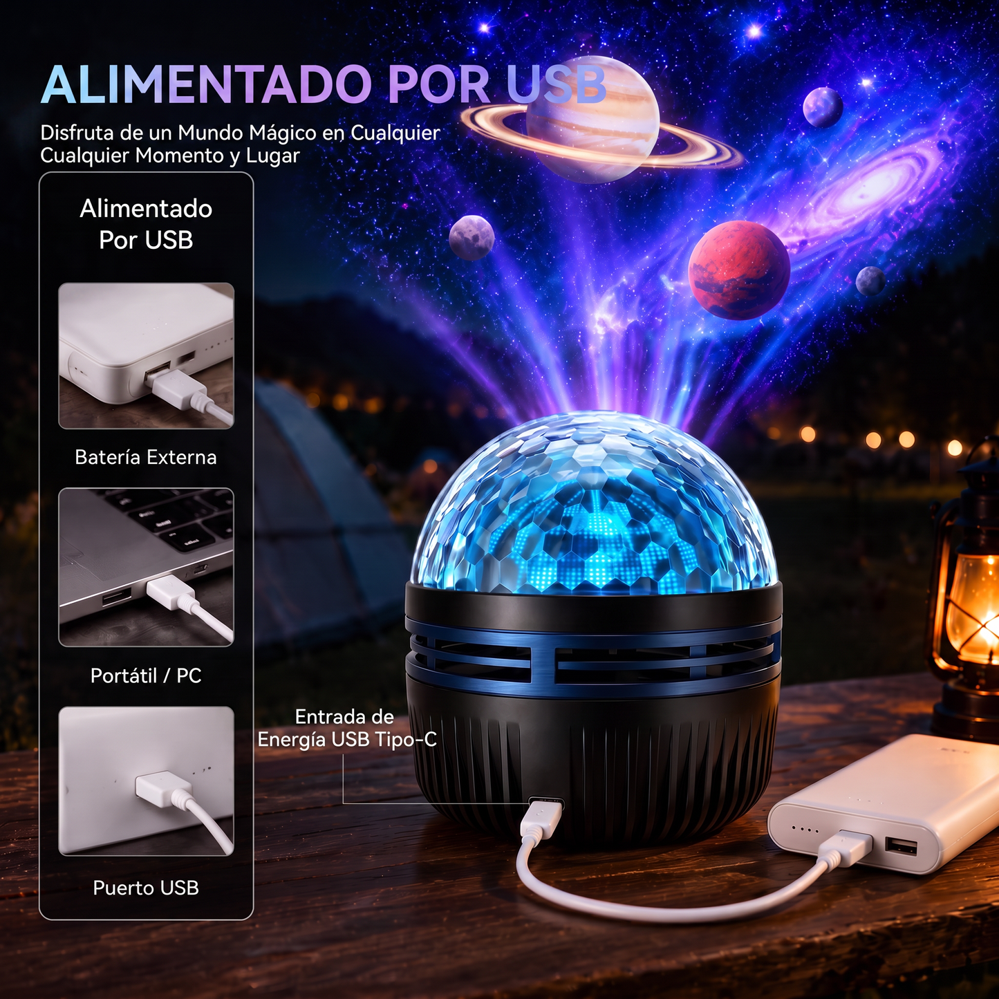 Tienda Oficial | 💕🎁 Proyector holográfico inteligente de cielo estrellado SCNDR® 360°（HD Smart Dynamic 5D）